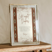 DOLLY Aztec Rustic Western Spate Night Diapers sig Sockelschild