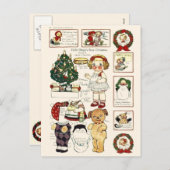 Dolly Dingle Doggie Paper Dolls Weihnachten (Vorne/Hinten)