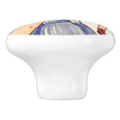 Dolly Dingle macht eine Dressurpapier-Puppe Keramikknauf (Seitenansicht)