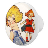 Dolly Dingle macht eine Dressurpapier-Puppe Keramikknauf (Rechts)