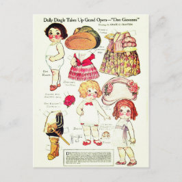 Dolly Dingle Opera Boy and Girls Paper Doll Postkarte