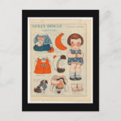 DOLLY DINGLE PAPER DOLL POSTCARD POSTKARTE (Vorderseite)