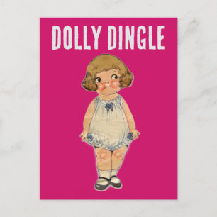 DOLLY DINGLE PAPER DOLL POSTCARD POSTKARTE