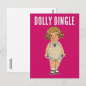 DOLLY DINGLE PAPER DOLL POSTCARD POSTKARTE (Vorne/Hinten)