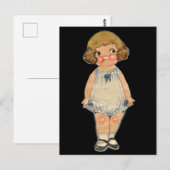 DOLLY DINGLE PAPER DOLL POSTCARD POSTKARTE (Vorne/Hinten)
