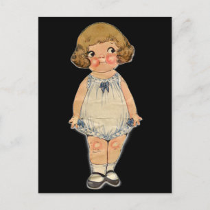 DOLLY DINGLE PAPER DOLL POSTCARD POSTKARTE