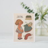 DOLLY DINGLE paperdoll Learn to paint Postcard Postkarte (Stehend Vorderseite)
