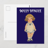 DOLLY DINGLE PAPERDOLL POSTKARTE (Vorne/Hinten)