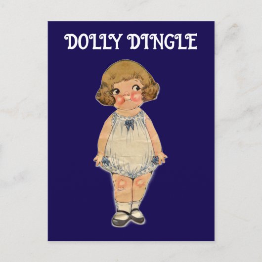 DOLLY DINGLE PAPERDOLL POSTKARTE (Vorderseite)