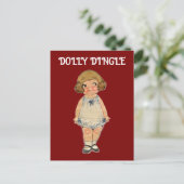 DOLLY DINGLE PAPERDOLL POSTKARTE (Stehend Vorderseite)
