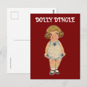 DOLLY DINGLE PAPERDOLL POSTKARTE (Vorne/Hinten)