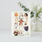 Dolly Dingle Play Boy and Girls Paper Dolls Postkarte (Stehend Vorderseite)