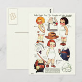 Dolly Dingle Play Boy and Girls Paper Dolls Postkarte (Vorne/Hinten)
