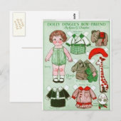 Dolly Dingle's Boy Friend Paper Doll Postcard Postkarte (Vorne/Hinten)