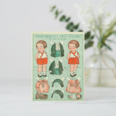 Dolly Dingle's Twin Cousins Paper Doll Postcard Postkarte (Stehend Vorderseite)