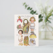 Dolly Dingle's World Trip Paper Dolls Reprint Postkarte (Stehend Vorderseite)