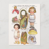 Dolly Dingle's World Trip Paper Dolls Reprint Postkarte (Vorderseite)
