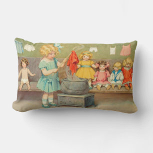 Dolly Laundry Girl Vintage Spielpuppen Süß Lendenkissen