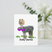Dolly Llama Postkarte (Stehend Vorderseite)