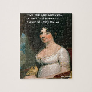 Dolly Madison & Berühmter Wo ich sein werde Zitat Puzzle