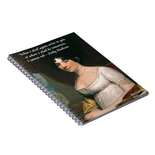 Dolly Madison & Famous Wo ich zitiere Notizblock (Rechte Seite)