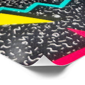Dolly mit geo Primärfarben Poster (Ecke)