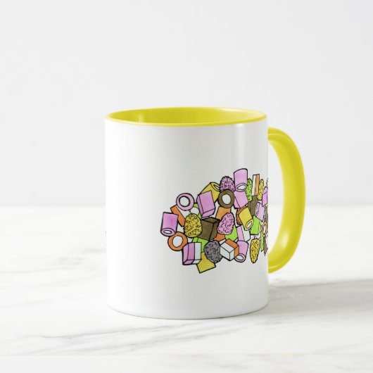 Dolly Mixture UK British Fondant Confection Candy Tasse (VorderseiteRechts)