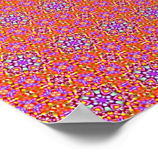 Dolly Mixtures Candy Fractal Art Pattern Poster (Ecke)