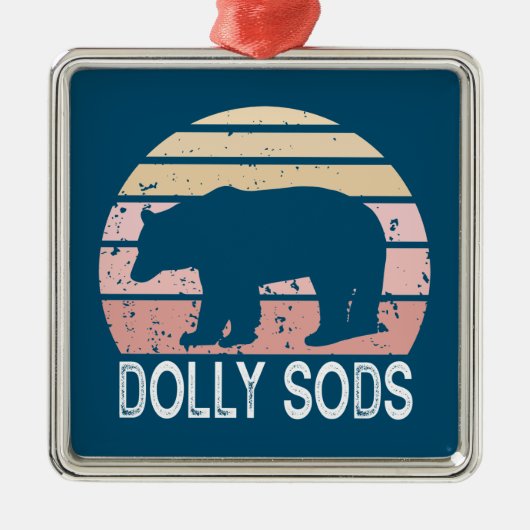 Dolly Sods Wilderness Retro Bär Ornament Aus Metall (Vorne)