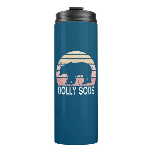 Dolly Sods Wilderness Retro Bär Thermosbecher (Vorderseite)