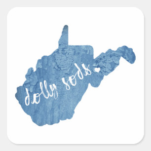 Dolly Sods Wilderness West Virginia Holzkörner Quadratischer Aufkleber