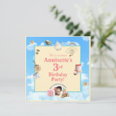 Dolly Tea Party Geburtstag Einladung (Stehend Vorderseite)