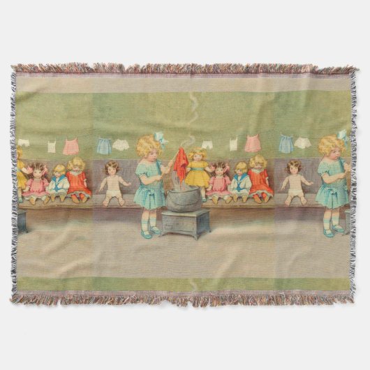 Dolly Wäsche Girl Vintag Playing Puppen Niedlich Decke (Vorderseite)