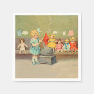Dolly Wäsche Girl Vintag Playing Puppen Niedlich Serviette
