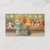 Dolly Wäsche Girl Vintag Playing Puppen Niedlich Visitenkarte (Rückseite)
