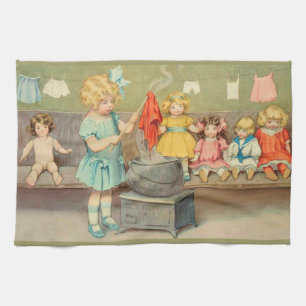 Dolly Waschmädchen Vintage Spielpuppen Süß Handtuch