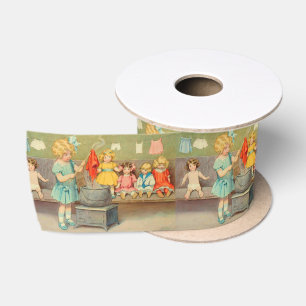 Dolly Waschmädchen Vintage Spielpuppen Süß Satinband