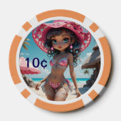 Dollz von: Svace 05 10 Löwe Poker Chip (Rückseite)