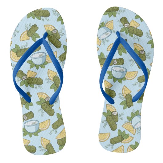 Dolmadakia Muster Flip Flops Badesandalen (Fußbett)