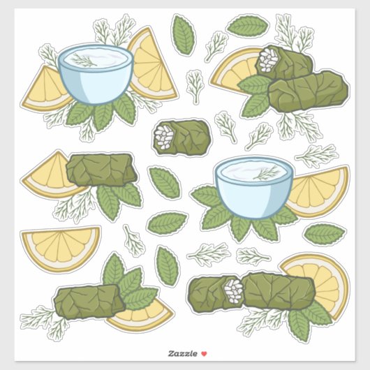 Dolmadakia Sticker Set (Blatt)