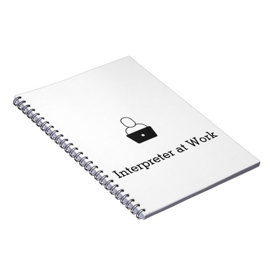 Dolmetscher bei Work Spiral Notepad Notebook Notizblock (Rechte Seite)