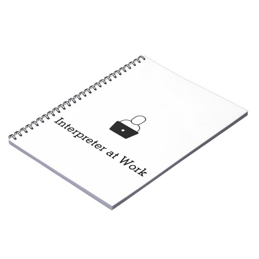 Dolmetscher bei Work Spiral Notepad Notebook Notizblock (Linke Seite)