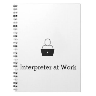 Dolmetscher bei Work Spiral Notepad Notebook Notizblock