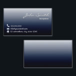 Dolmetscher Beruflich Navy Blue Visitenkarte<br><div class="desc">Midnight Blue Interpreter Business Card.</div>