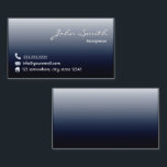 Dolmetscher Beruflich Navy Blue Visitenkarte<br><div class="desc">Midnight Blue Interpreter Business Card.</div>