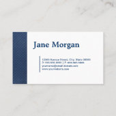 Dolmetscher - Blaues Muster für das Spitzenmonogra Visitenkarte (Rückseite)