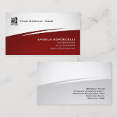 Dolmetscher Spezialkenntnisse Abstrakt Red Zig Zag Visitenkarte (Vorne/Hinten)