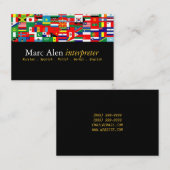 Dolmetscher Translator Business Card Visitenkarte (Vorne/Hinten)