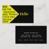 Dolmetscher, Übersetzer, Visitenkarte (Vorne/Hinten)