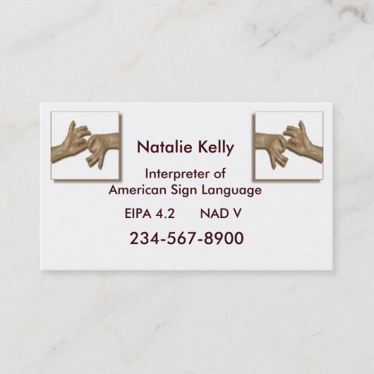 Dolmetscher-Visitenkarte-3 Visitenkarte (Vorderseite)